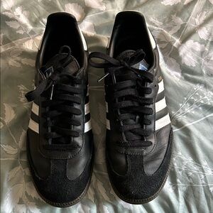 adidas Black and White Classic Leather Sneakers